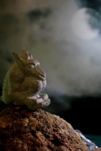 gargoyle on the rock